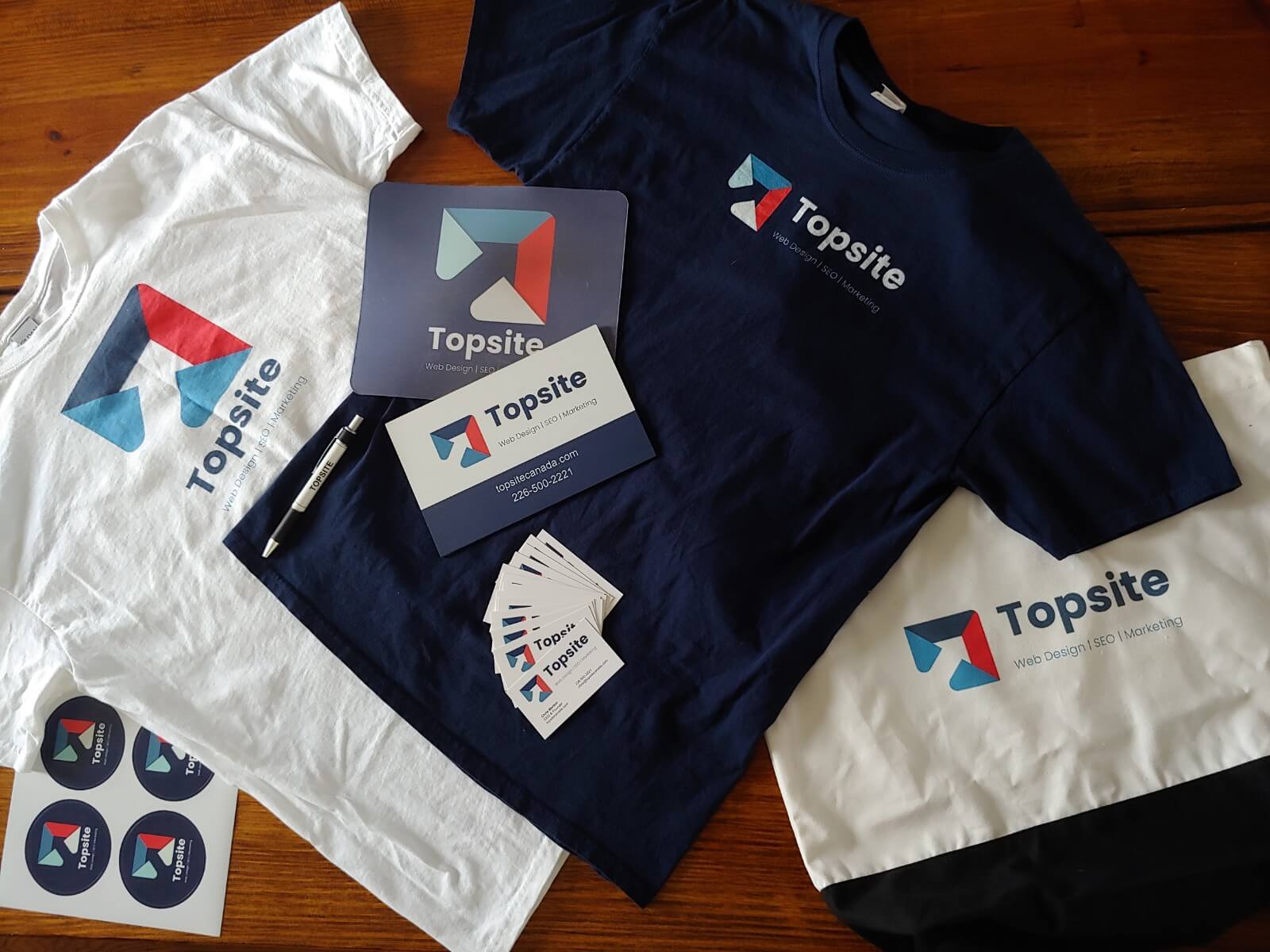 topsite new branding and swag