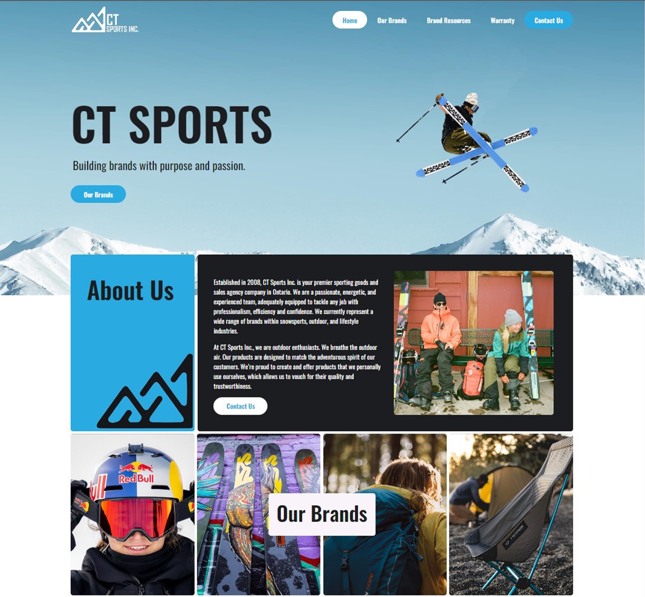 Screenshot of CTSports Home Hero